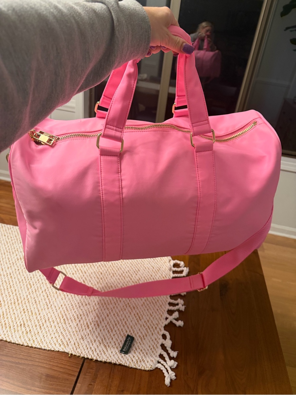 Stoney Clover Weekend Duffel Bag in Bubblegum -Stylish Travel Tote.